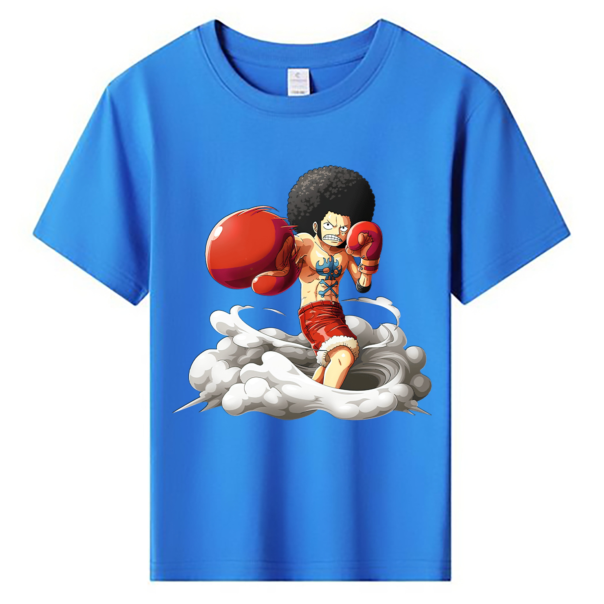 ワンピース モンキー・D・ルフィ ONE PIECE Monkey D. Luffy 綿100％キッズTシャツ（フロントプリント）